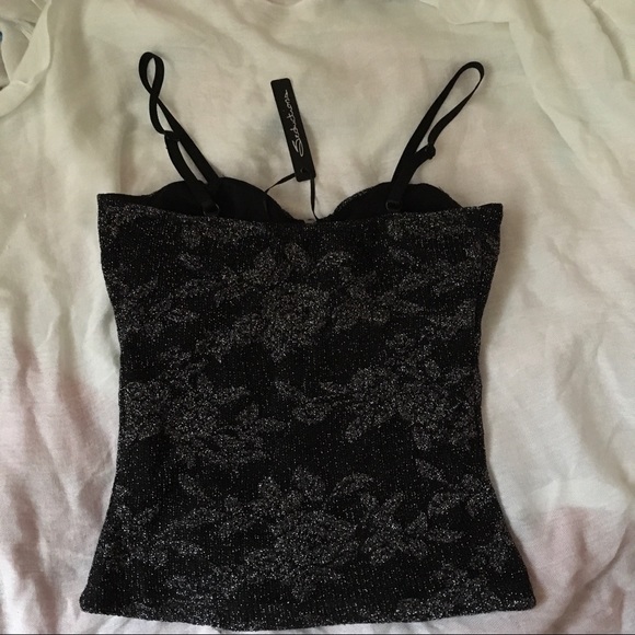 Sparkly padded tank top with zipper - size small - Picture 2 of 8